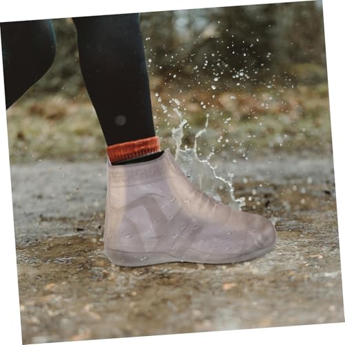 Cubiertas para zapatos de silicona reutilizables para lluvia, protección impermeable y antideslizante para hombres y mujeres, alta elasticidad y durabilidad para actividades al aire libre y clima húmedo, talla XXL miniatura 5