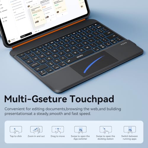 Image of WIWU iPad Keyboard Case Air 11 M4 /M3 /M2 11 /10th Gen Air 5 /4 Pro 11 inch 4 /3 /2 /1