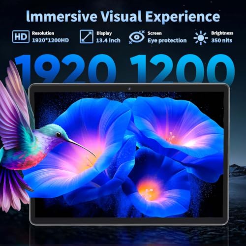 Image of 13 Inch Tablet with Keyboard, Android 16 Tablet with Gemini AI(Silver Case) | 32GB+256GB+2TB Expand, Tablets PC with 8-Core, 10000mAh, 120Hz 1920x1200 Display, GPS, 2 in 1 Large Tablets with Mouse,Stylus