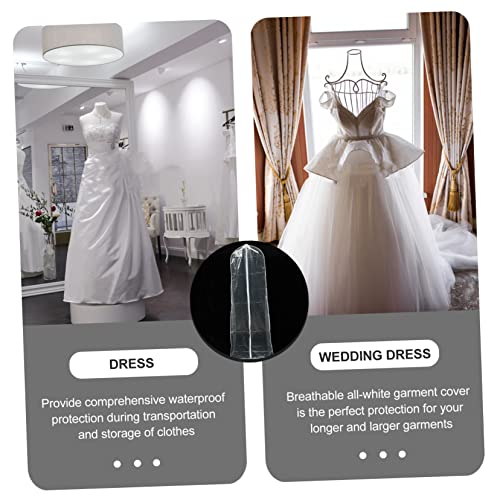 Transparent Wedding Dress Cover Long Hanging Bag for Gowns Garment Storage with Smooth Zipper for Dresses and Formal Wear Protection4