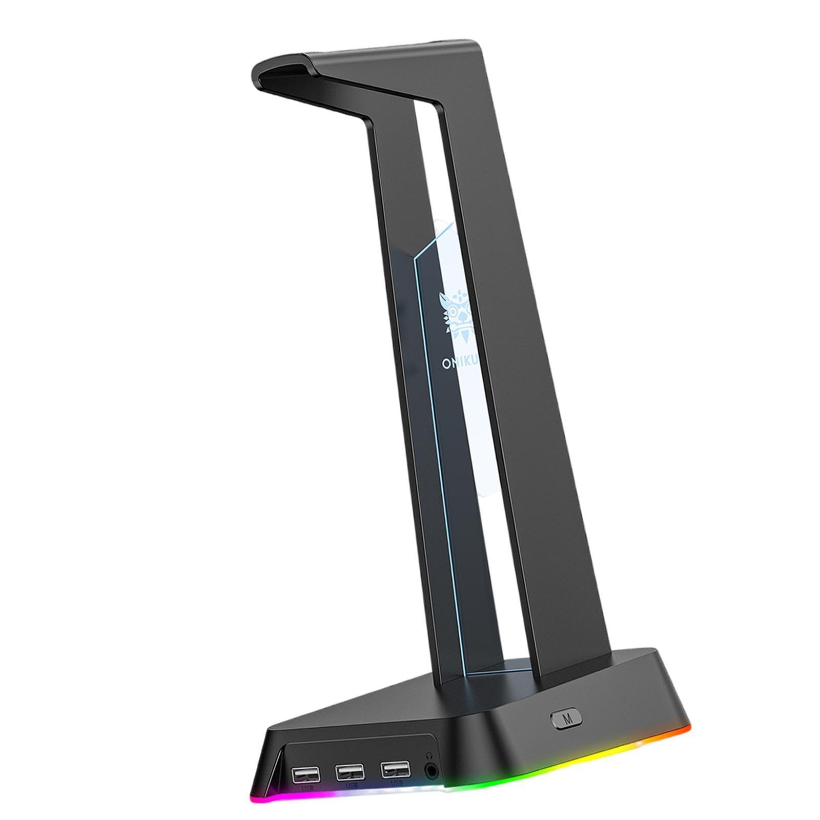 Enakshi RGB Headphone Display Stand with 3.5mm with USB Port for Desktop Home Black |Consumer Electronics-image-33