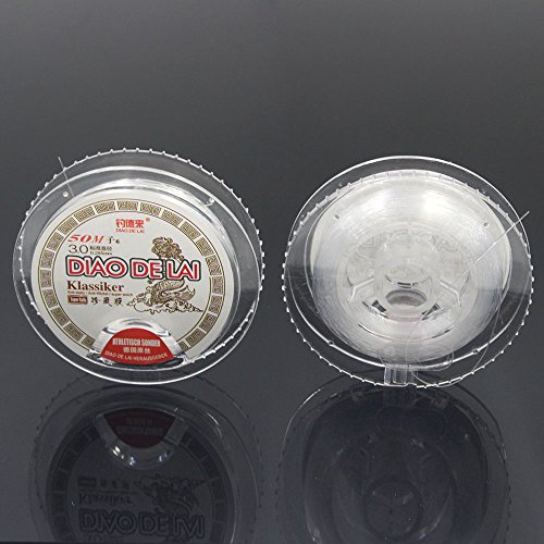 DECDEAL Linha de Pesca de 50 M Linha de Pesca Monofilamento Abrasão Forte Nylon Pesca Sub Main Line