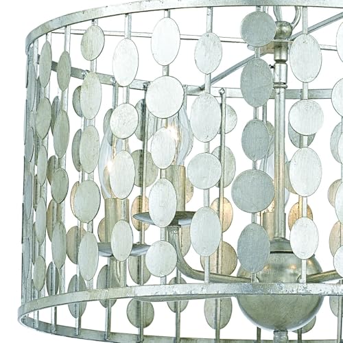 Crystorama 545-SA Layla 5 Light Antique Silver Chandelier thumb #1
