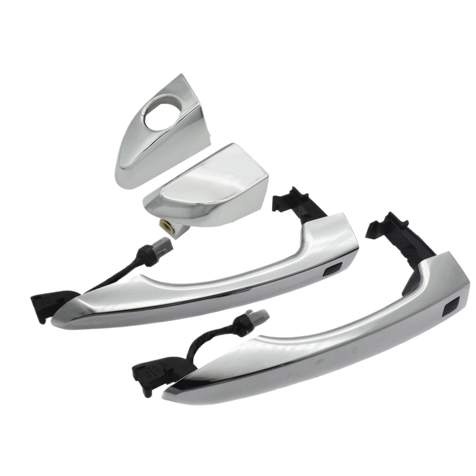 Tingyus Front Pair With Cap Car Outer Door Handle For Hyundai For Tucson 2.0L 2.4L 2016-2021 Front Left Right Driver Passenger Exterior Outside Door Handle Key Button Switch