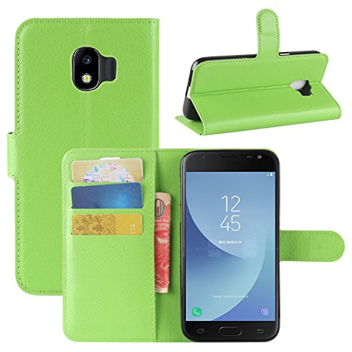 HualuBro Coque pour Samsung Galaxy J2 2018, Etui Housse à Rabat en PU Cuir Flip Leather Case Cover Antichoc Portefeuille Protection Stand Coque pour Samsung Galaxy J2...