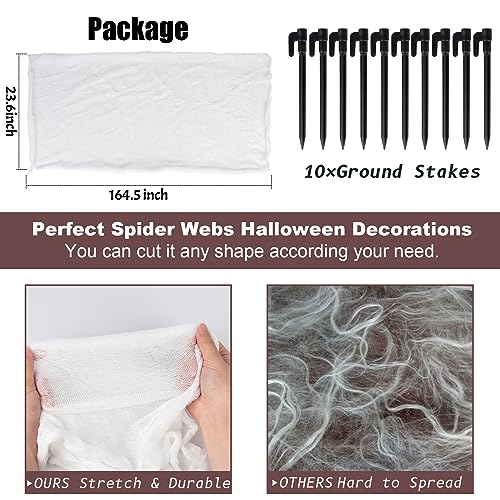 Image of Spider Web Halloween Decorations Outdoor: Giant Halloween Spider Cobwebs