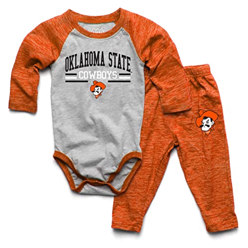 Image of Wes and Willy Baby College Sports Fan Long Sleeve One Piece and Pant Set