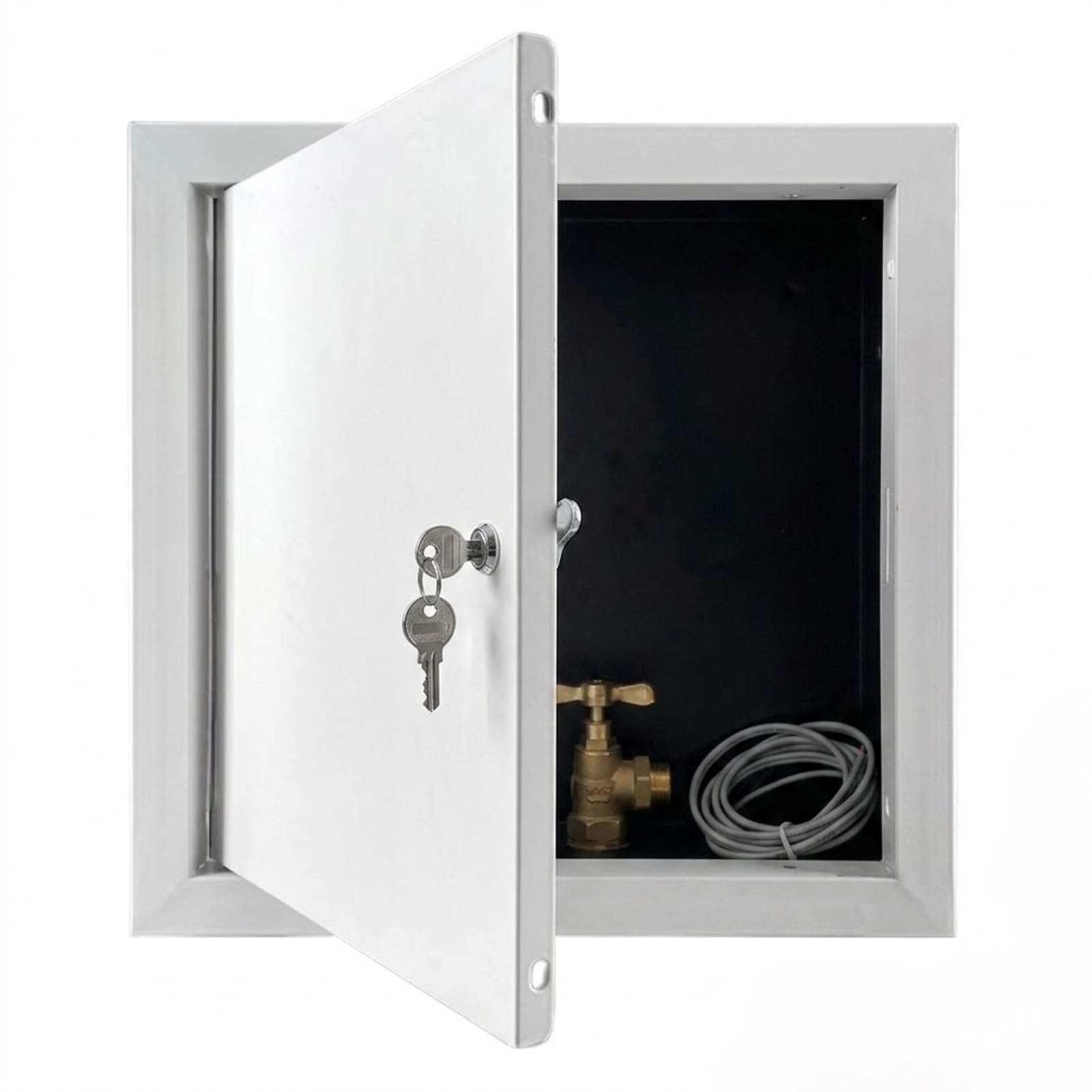 Yqyhnb White Access Panel 300X300mm, Aluminium Inspection Hatch For Wall & Ceiling, Flush Fit Service Door For Plumbing & Electrical, Paintable Concealed Hinge, (,60X50cm)