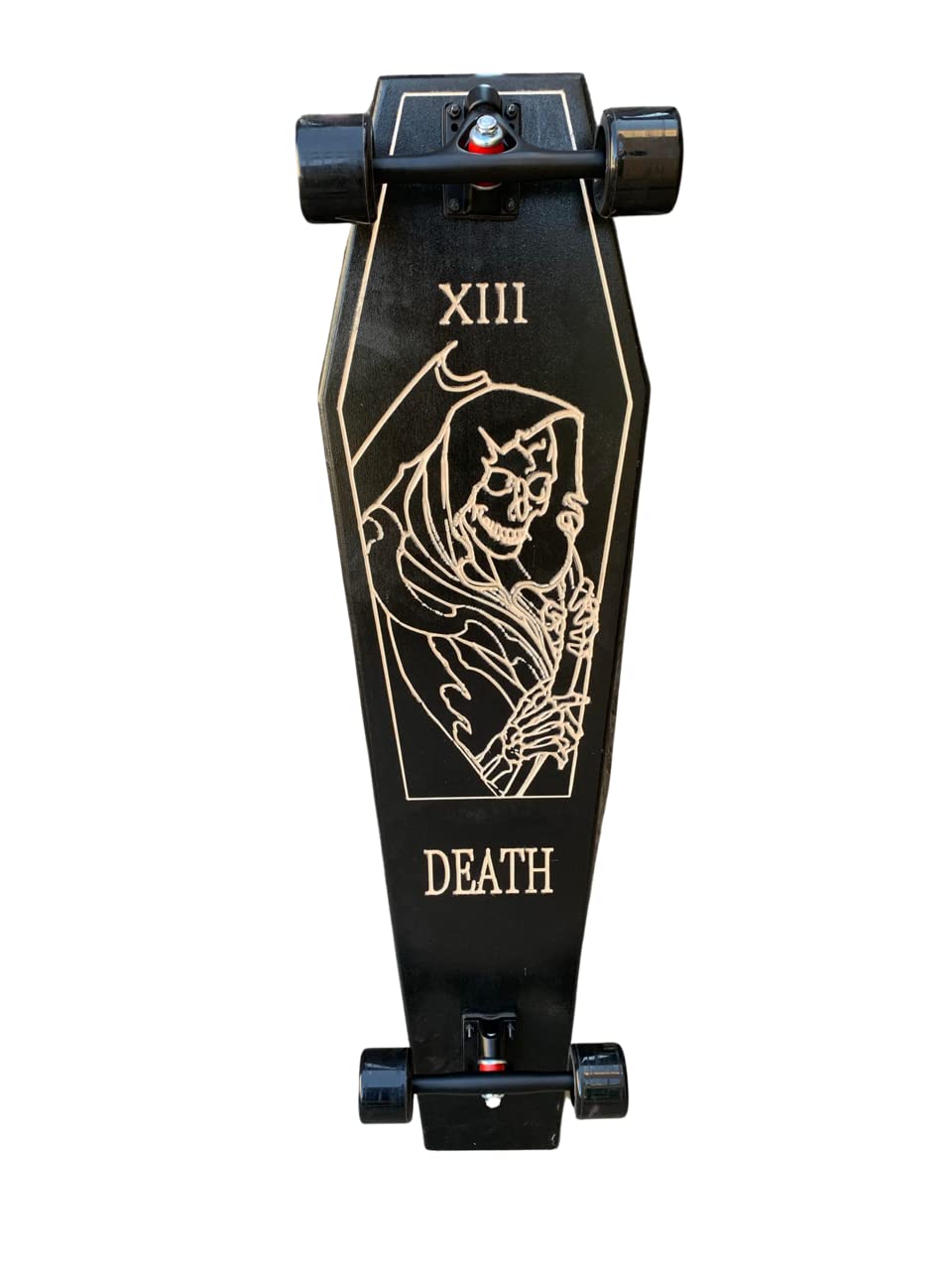 Amazon.co.jp: Coffin Death Tarot ブラックスケートボード | ロング