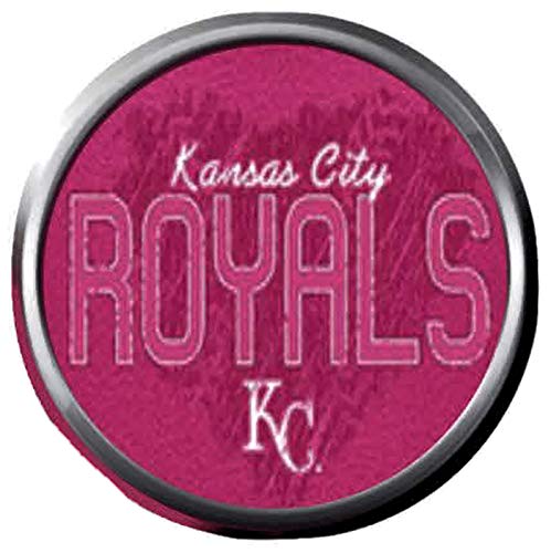 Royals Baseball Kansas City Pink Royals Logo KC MLB 18MM - 20MM Snap Jewelry Charm