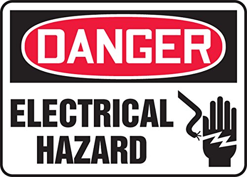 Autocollant danger électrique en vinyle haute résistance 10x14 pouces