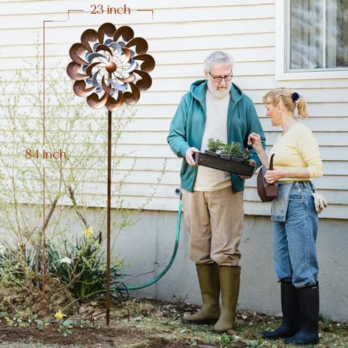 Wind-Spinner-Outdoor-Garden-Decor-Wind-Spinners-for-Yard-and-Garden-84-inch-Copper-Wind-Sculptures-Spinners-for-Yard-Decorations-Larger-Spinners