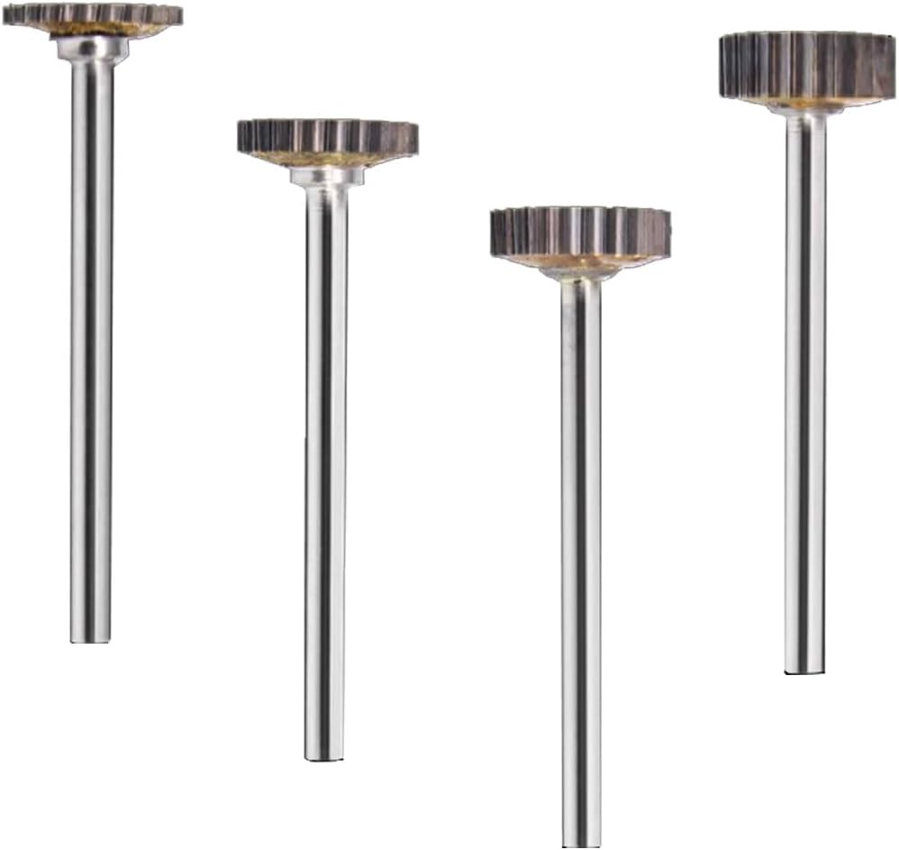 4 Pcs 12mm T Type Aluminum Cutting Burr, 1/8'' Shank T Type Cylindrical Tungsten Carbide Burs for Rotary Tools (P Type)