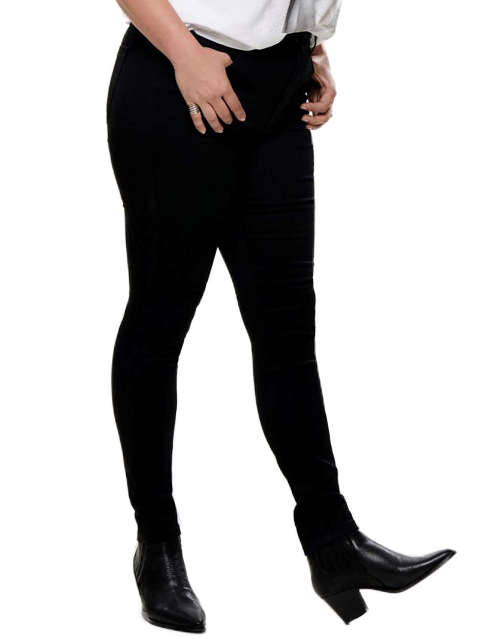 ONLY Carmakoma NOS Women's Caraugusta Hw Skinny Jeans Black Noos Skinny Jeans Not Applicable, Black (Black Black), 54 /L34 (Manufacturer Size: 54)