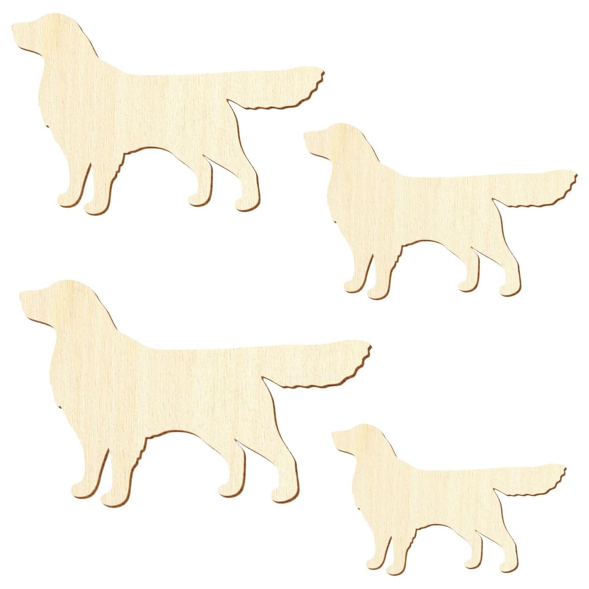 Holz Golden Retriever - Deko Basteln 3-50cm, Größe:50cm, Pack mit:1 Stück