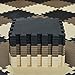qqpp Alfombra Puzzle para Niños Bebe Infantil - Suelo de Goma EVA Suave. 18 Piezas (30 * 30 * 1cm), Negro, Marrón, Beige.QQC-DFJb18N