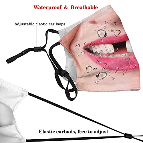 Canesert Smile With Missing Teeth Funny Face Mask, Funny Masks, Men & Women, Reusable Breathable Balaclava Adjustable Fashion Masks With 2 Filters #TOP3