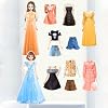 Magnetic Dress Up Dolls, Magnetic Doll Dress Up Kits Magnetic Paper Dolls Pretend Play Set for Girls Ages 4 Years and Up Kids Travel Activities Road Trip Car Ride Interactive Learning Imagine Gift