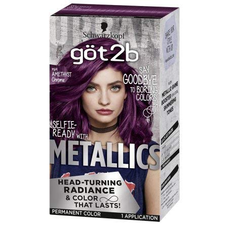 Got2b Metallic Permanent Hair Color, M69 Amethyst Chrome (Pack of 2)