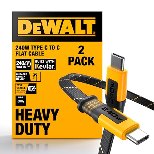 DEWALT Heavy Duty Kevlar 240W Cable 2-Pack 6FT on Amazon