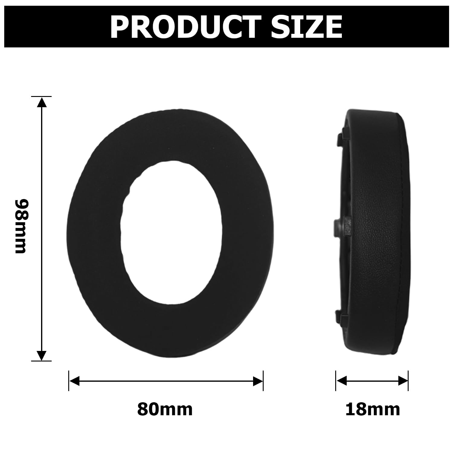 Paraorecchie di ricambio compatibili con Bose Quietcomfort ultra cuscinetti auricolari per Bose Quietcomfort Ultra, in materiale gel, fresco e traspirante (Gel nero)