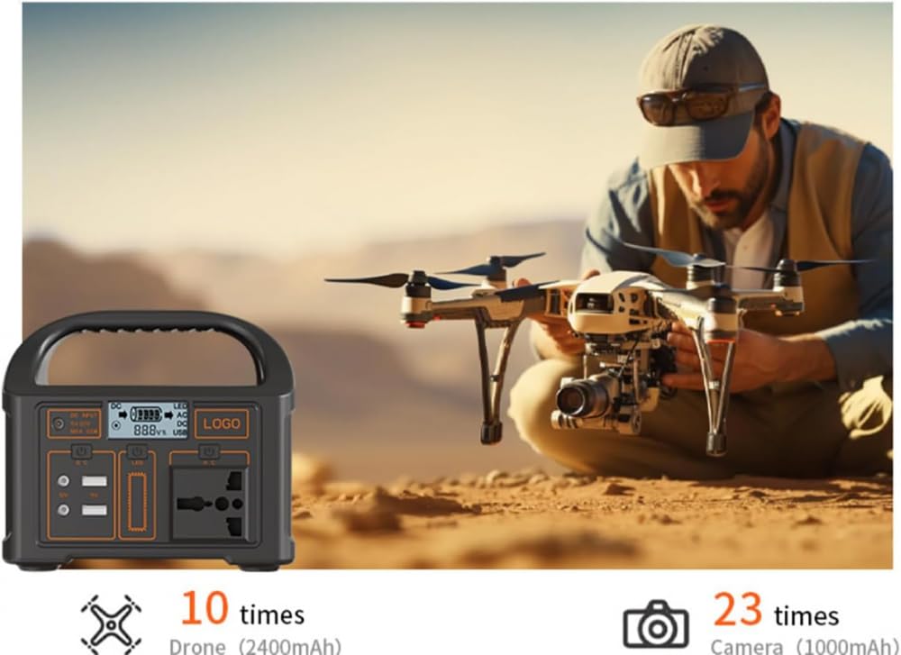 Stazione di alimentazione multifunzione, power bank mobile per campeggio, alimentatore di emergenza di backup da 100 Wh, presa CA a onda sinusoidale pura da 240 V e 100 W per campeggio all'aperto, p
