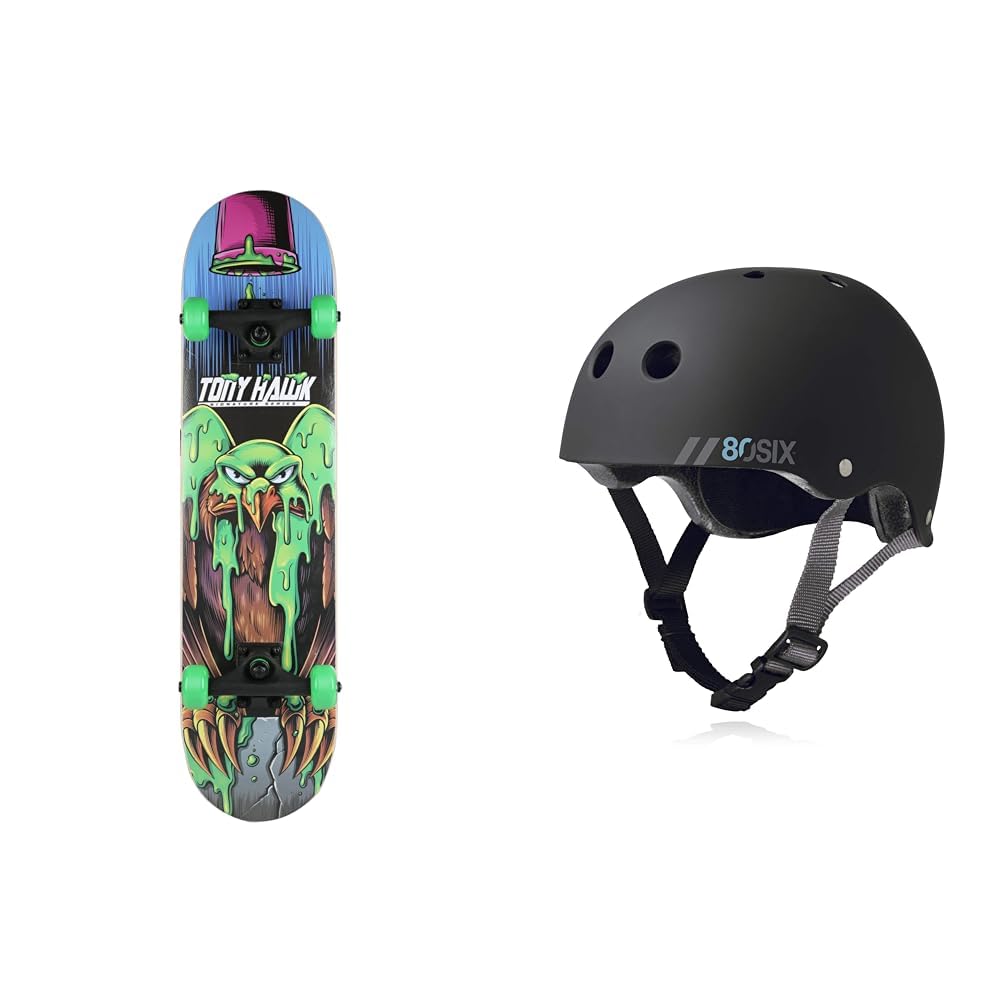 Voyager Tony Hawk 31 Skateboard - Signature Series 1 With Pro Trucks Full Grip Tape 80Six Dual Certified