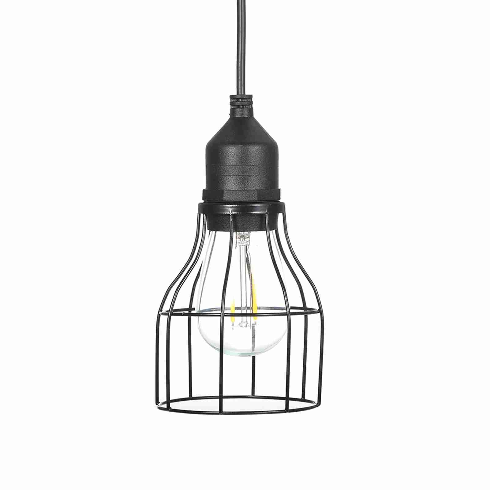 Kavolet Lampada a sospensione solare, lampade solari per uso esterno, lampada con pannello solare, sensore di luce E27, resistenza all'acqua IP65 per giardino balcone campeggio pollaio serra