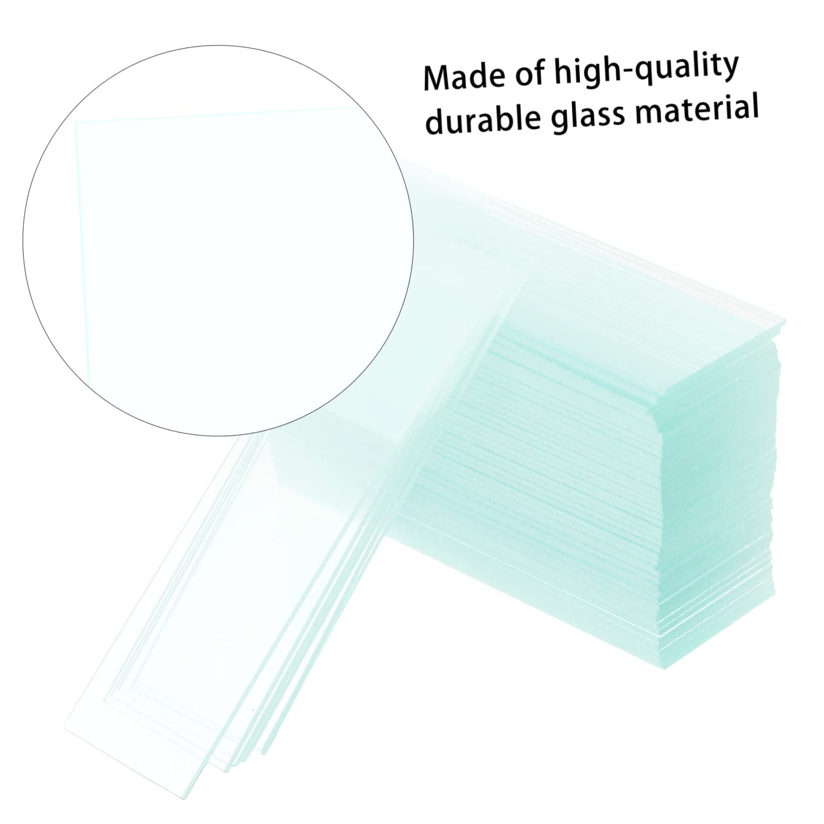 VILLFUL 100pcs Microscope Slide Science Learning Accessory Education Props Microscope Specimens Slides Laboratory Slides Science Exhibition Projects Bioexperiment Slides Glass