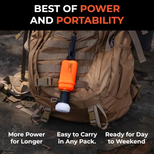 Image of ELECOM NESTOUT Rugged Power Bank, 10000mAh Outdoor Battery Charger, 20W USB-C Fast Charging PD, Waterproof IP67, Durable Shockproof, Battery Pack for iPhone Hiking Travel Camping (Orange, 10000mAh)