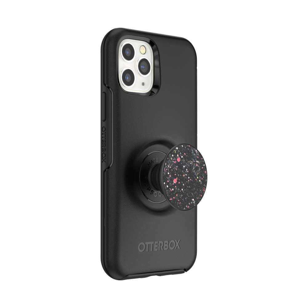 Otter + Pop for iPhone 11 Pro: OtterBox Symmetry Series Case with PopSockets Phone Grip and Phone Stand, PopGrip, Collapsible, Swappable Top, Black and Sparkle Black