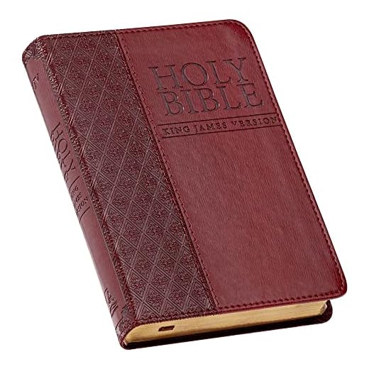 KJV Holy Bible, Compact Brown Faux Leather w/Ribbon Marker, Red Letter, King James Version