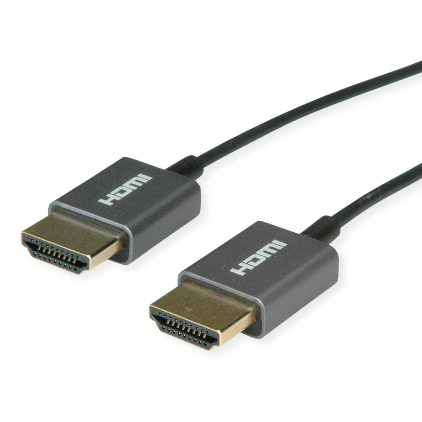 ROLINE Cavo HDMI Ultra HD 8K con Ethernet, ST/ST, ultra sottile, coassiale, nero, 1,5 m