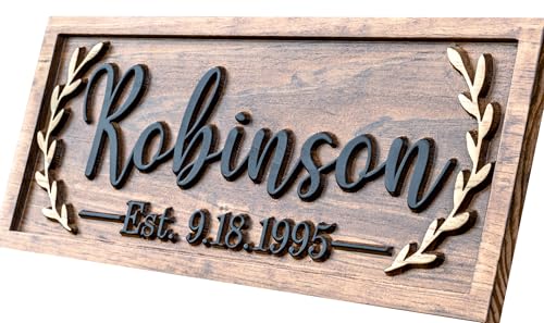 Last Name Sign | Wood Wall Decor | Nursery Name Sign | Baby Name Sign | Family Name Sign | Wooden Porch Sign | Front Door Sign | Personalized Wedding Gift | Wedding Decor | Bridal Shower Decor