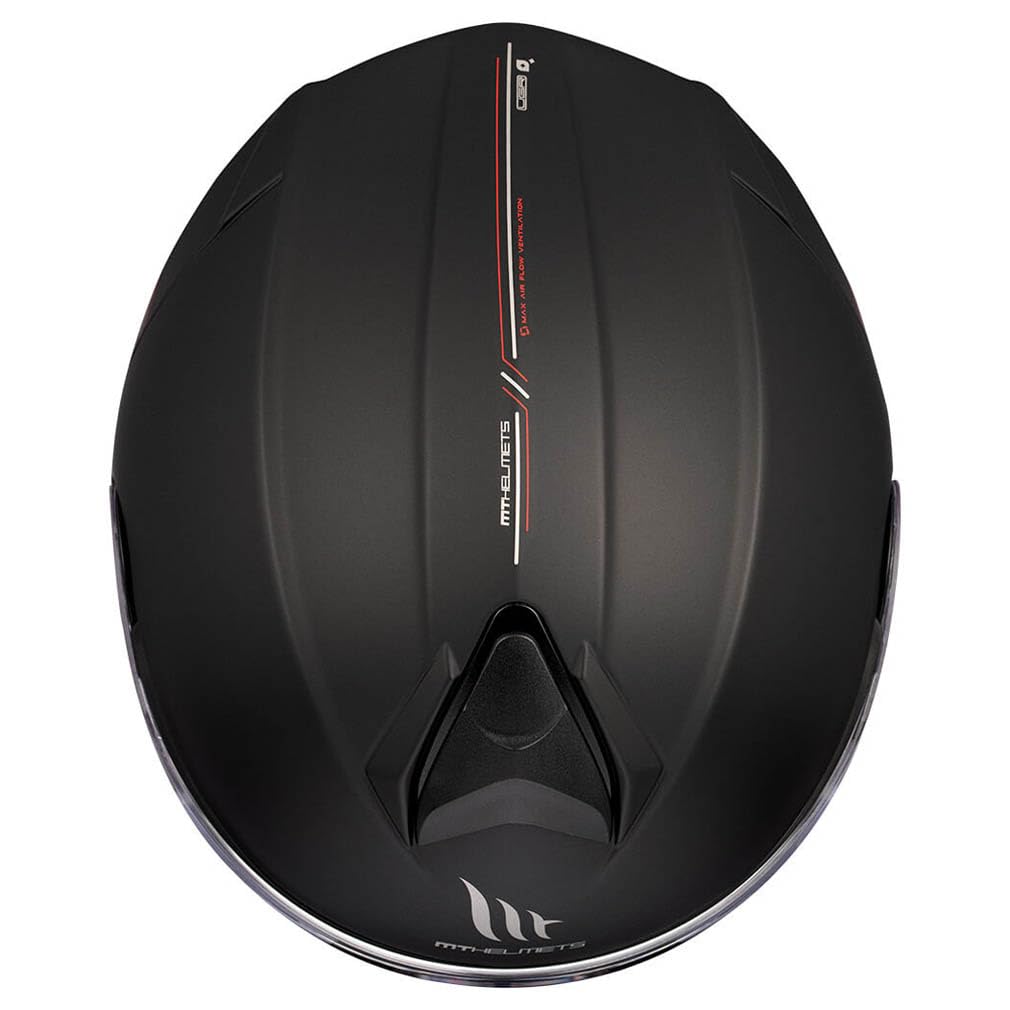 MT Genesis SV Negro Mate - Casco de Moto Modular Abatible con Visor Solar - Homologado ECE 22.06 (L)