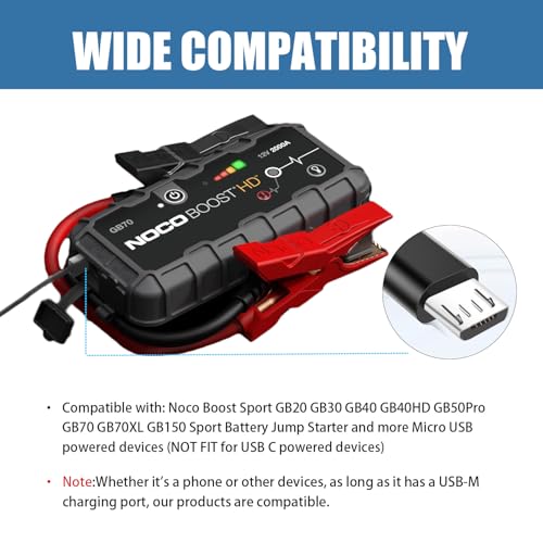 5V Wall Charger for Noco Boost Sport GB20 GB30 GB40 GB40HD GB50Pro GB70 GB70XL GB150 Sport Battery Jump Starter USB Char - Additional View