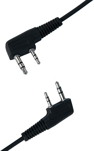 Miniatura 5 de Caroo Auriculares de radio para Kenwood de 2 pines con micrófono PTT para Baofeng UV-5R BF-888S BF-F8HP UV-82 UV-82HP UV-82HP UV-82C Kenwood TK-2107