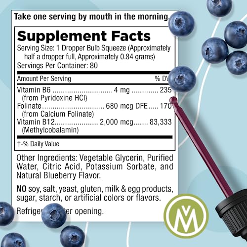 Mt. Angel Vitamins - B12 Essential Trio - Vegan Sublingual Drops with High-Potency Methyl B12, B6 & Folate - Easy Absorption Liquid - Non-GMO, Made in USA - Image 3