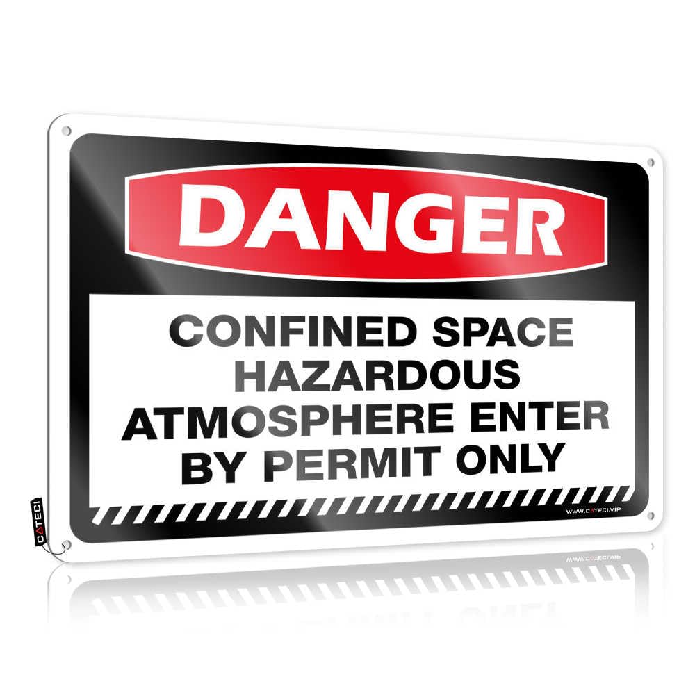 Fzfn Colour Decor Housewarming Ready To Hang - Danger Confined Space Hazardous Atmosphere Enter By Permit Only Accessories For Highland(30X40cm)