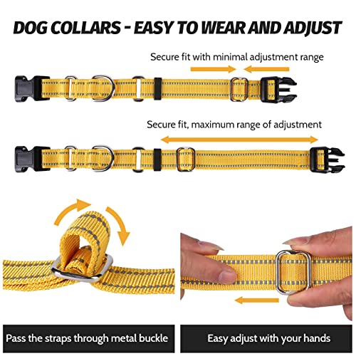 Martingale Dog Collars - Reflective Dog Collar With Quick Release Buckle Adjustable Nylon Training Dog Collar Suitable For Puppies For Small Medium Large Dogs. #TOP6