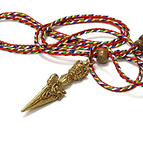 羂索 けんさく 不動明王が持つ密教法具 仏具 お守り 独鈷杵 金剛杵 千手観音 アクセサリー ペンダント 五色 縄 ブルパ