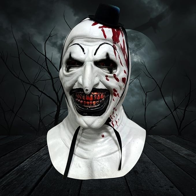 Masque de clown de terreur pour terrifier vos amis à Halloween