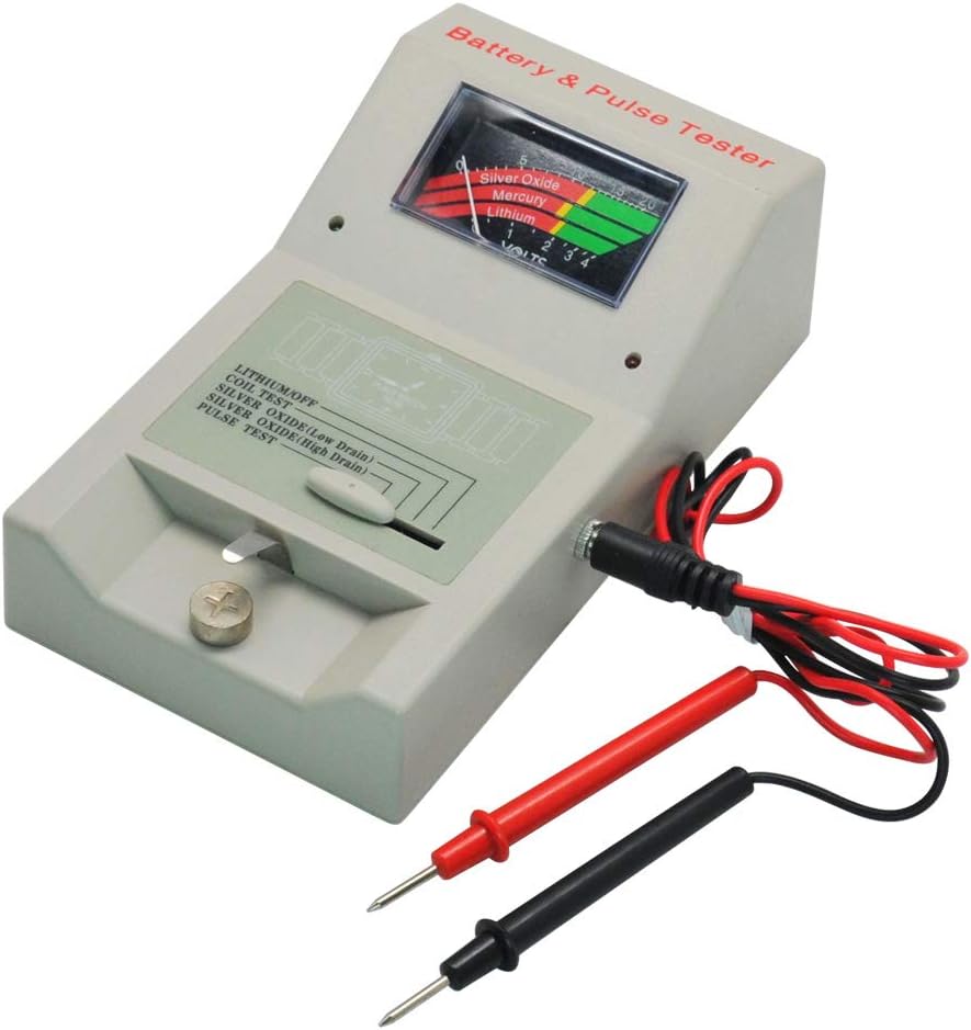 Quartz Watch Battery Tester 1.5V 3V Button Cell Coil Watch Pulse Tester Analyzer Battery Tool