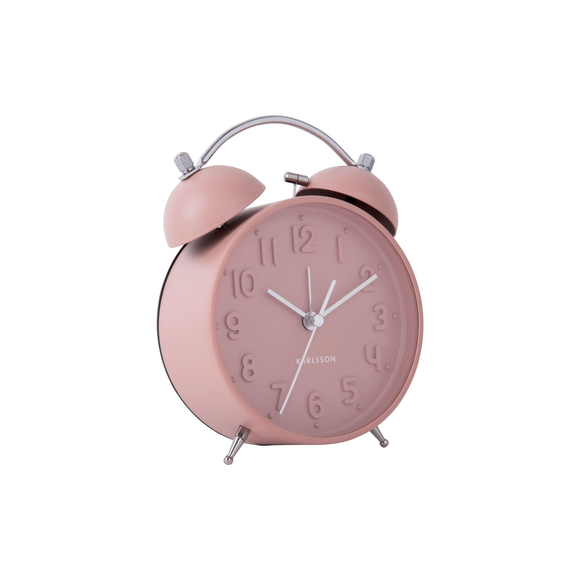 Karlsson Pink [Dl] Alarm Clock Iconic Matt Faded 16.5 X 11 X 5.5 Cm, Excl.2 Aa Batteries