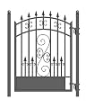 ALEKO Galvanized Steel Pedestrian Security Gate (Style: Venice)