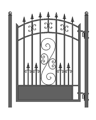 ALEKO Galvanized Steel Pedestrian Security Gate (Style: Venice)