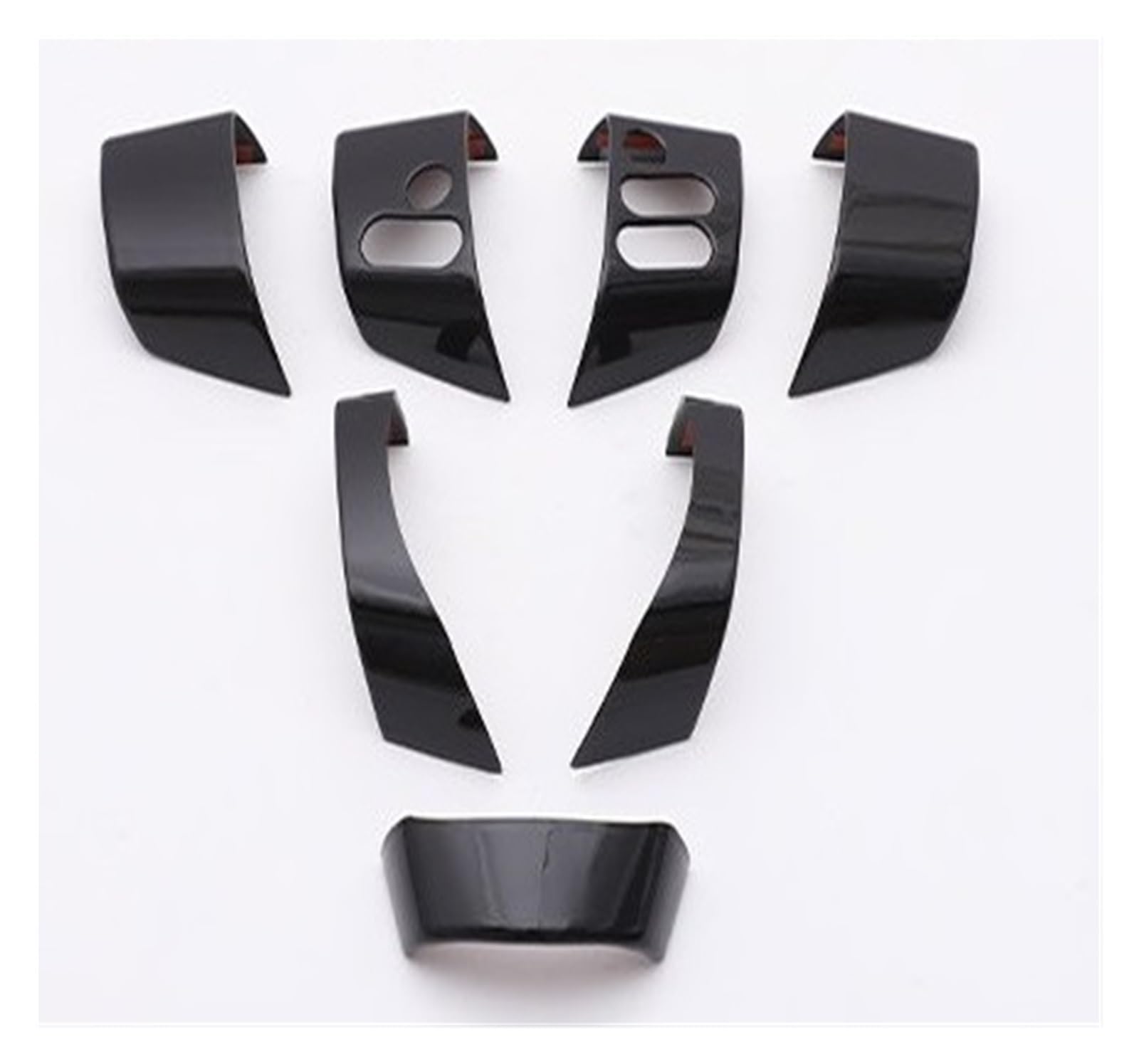 Interior Trim for Toyota FJ for Cruiser 2007-2021 Car Steering Wheel Button Decoration Cover Sticker Accessories Cover Trim Sticker(Glossy Black)