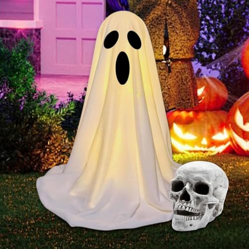 Décoration fantôme pour Halloween avec lumières à fil intérieur maison - 7