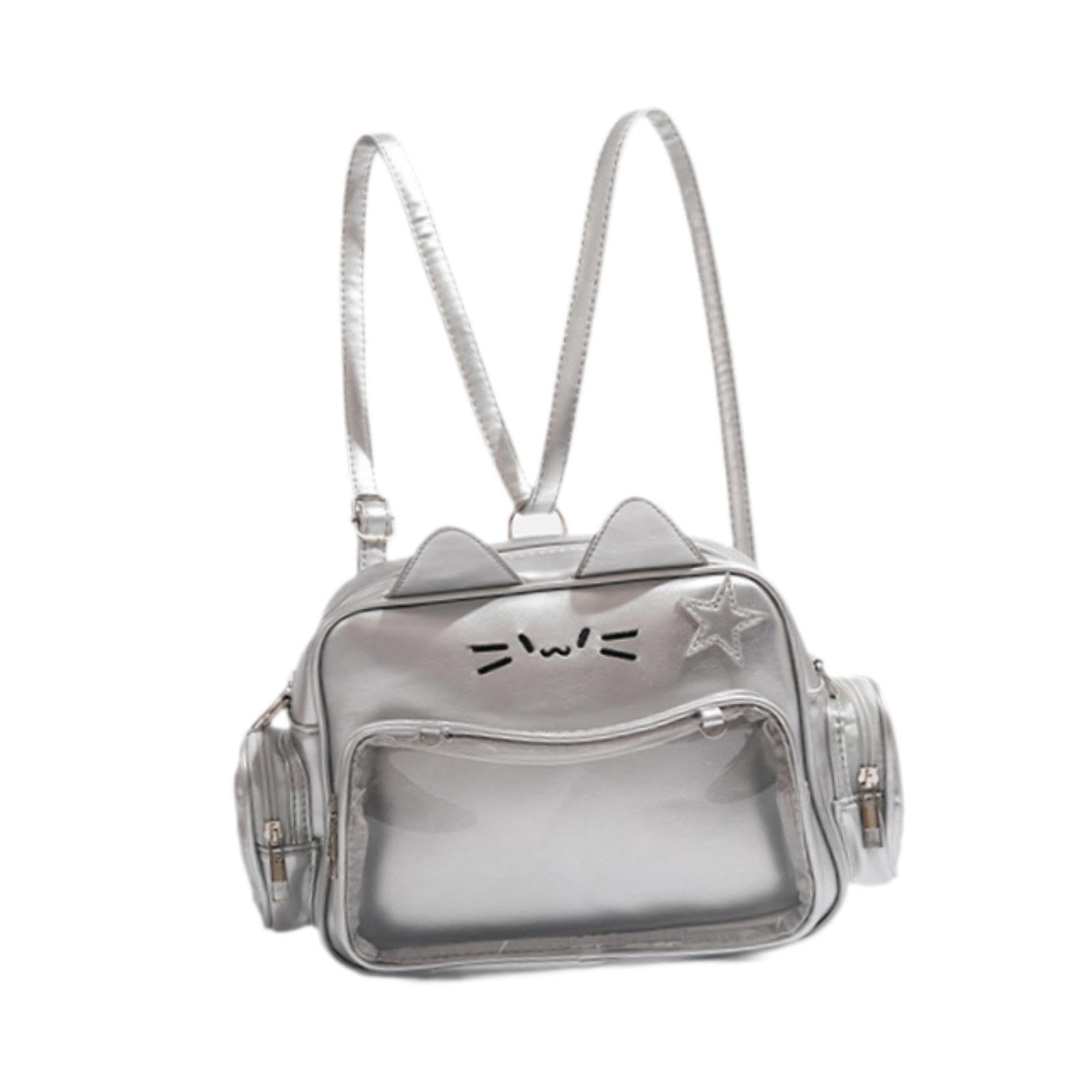 Sac bandoulière Ita Bag argent pour femme, sacoche transparente 24x10x19cm