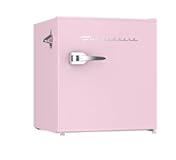 EFR176 Retro Compact Fridge with Chiller Mini Refrigerator with Built-in Bottle Opener for Office&comma; Bedroom&comma; Dorm Room or Cabin&comma; 1&period;6 cu ft 16" D x 18" W x 18&period;5" H&comma; Pink